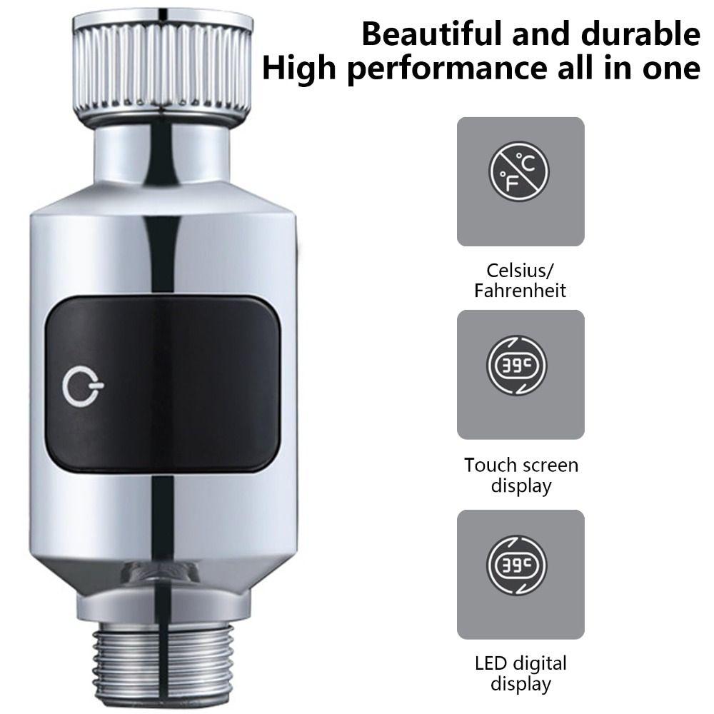 Indicator de Temperatură a Apei cu Control Tactil Măsurare Precisă Termometru de Duș Instalare Baterie