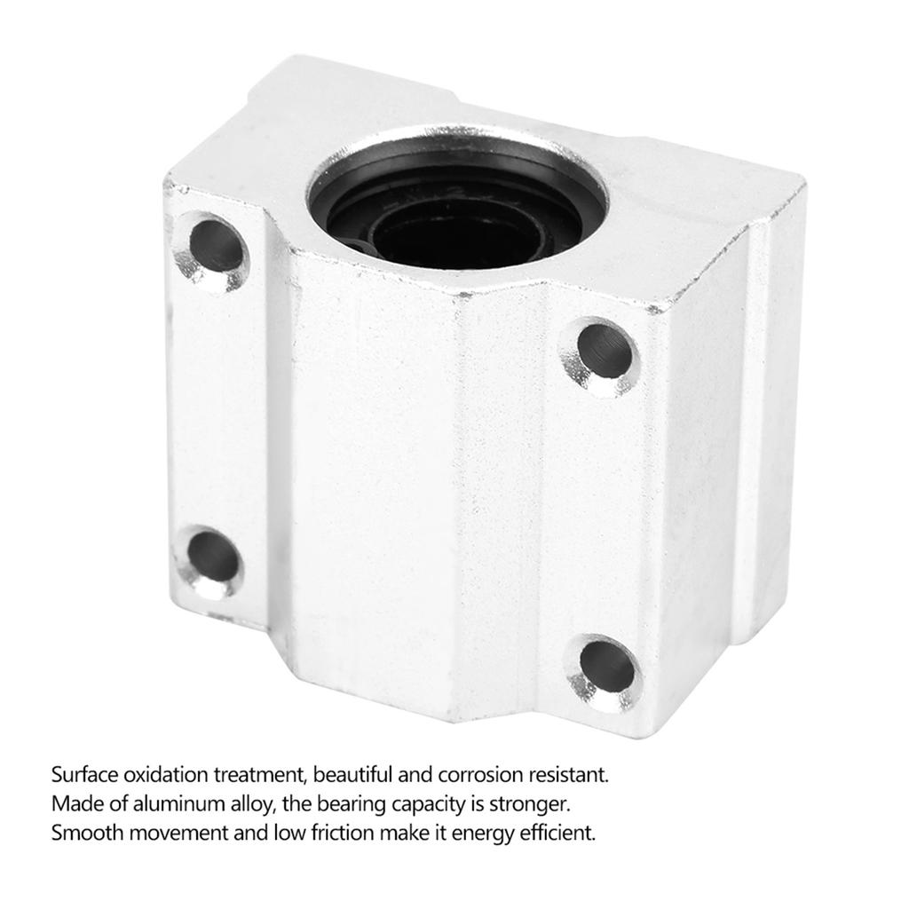 2 Pcs Linear Bearing Slide Block SC12UU Closed Aluminum Alloy Sliding Block