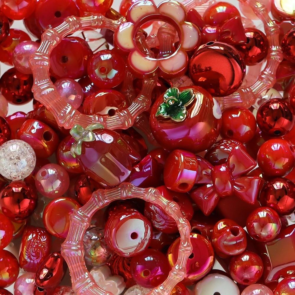 Mixed Colors Acrylic Mixed Beads 12~50mm Jewelry Making Beads Random Bracelet Beads  DIY Crafts