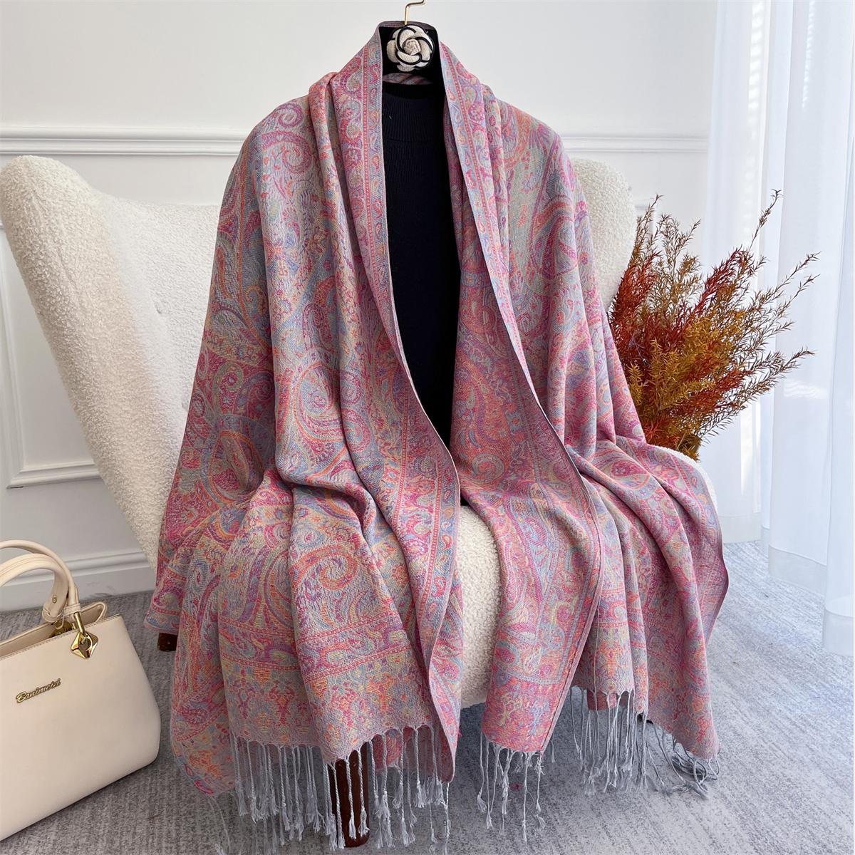 Luxe Winter Sjaal Dames Kasjmier Warm Pashmina Foulard Vrouwen Sjaals Wraps Dik Zacht Bufanda Poncho Sjaals Stola