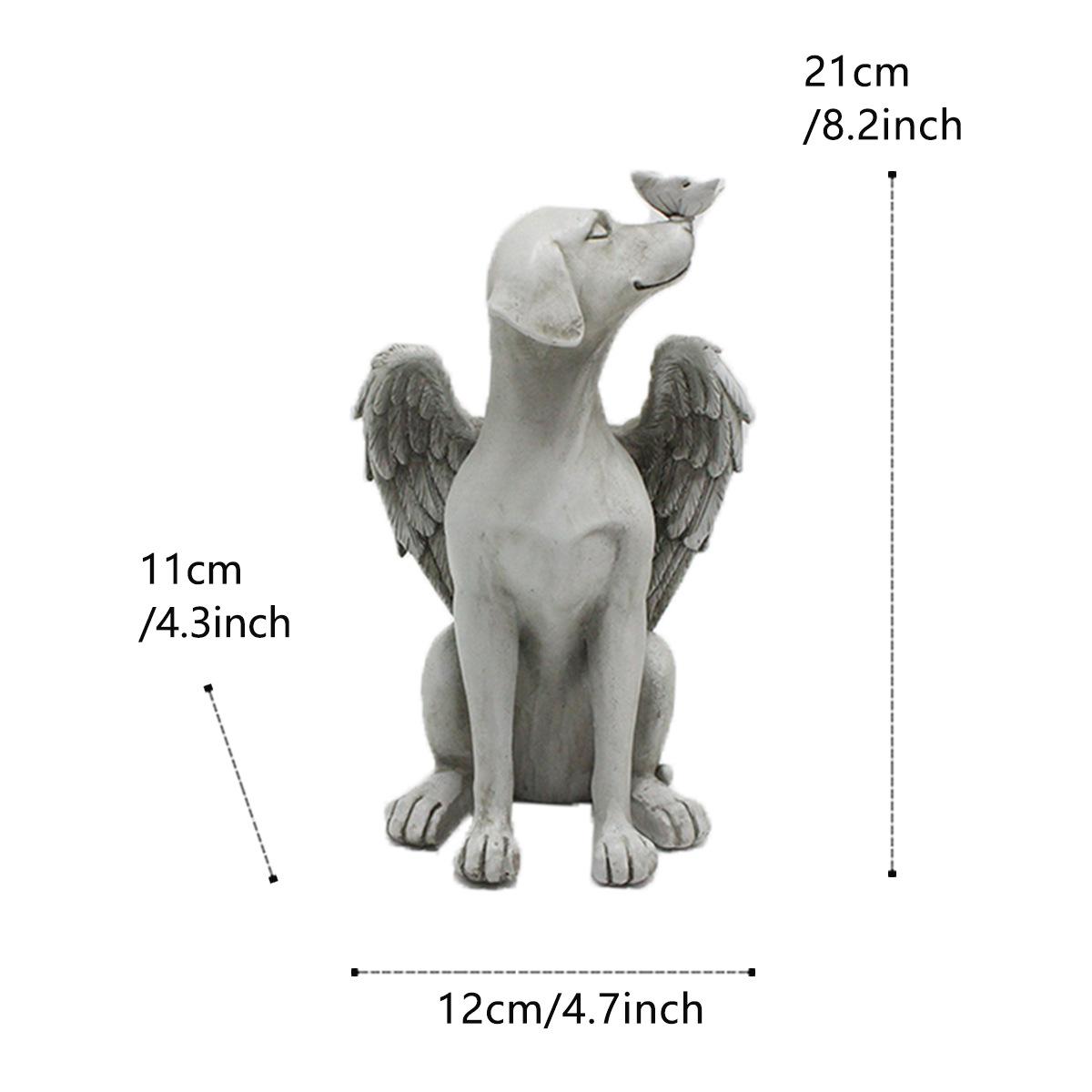 

Angel Dog Statue, Creative Pet Dog Tombstone Memorial Stone, Outdoor Garden Decoration Resin Craft