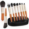 9 Pcs Makeup Brushes with Storage Bag Foundation Cosmetic Brushes for Daily Makeup Travel
