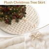 Christmas Tree Skirt, 90 Cm Long Plush Holiday Tree for Christmas Home Decoration