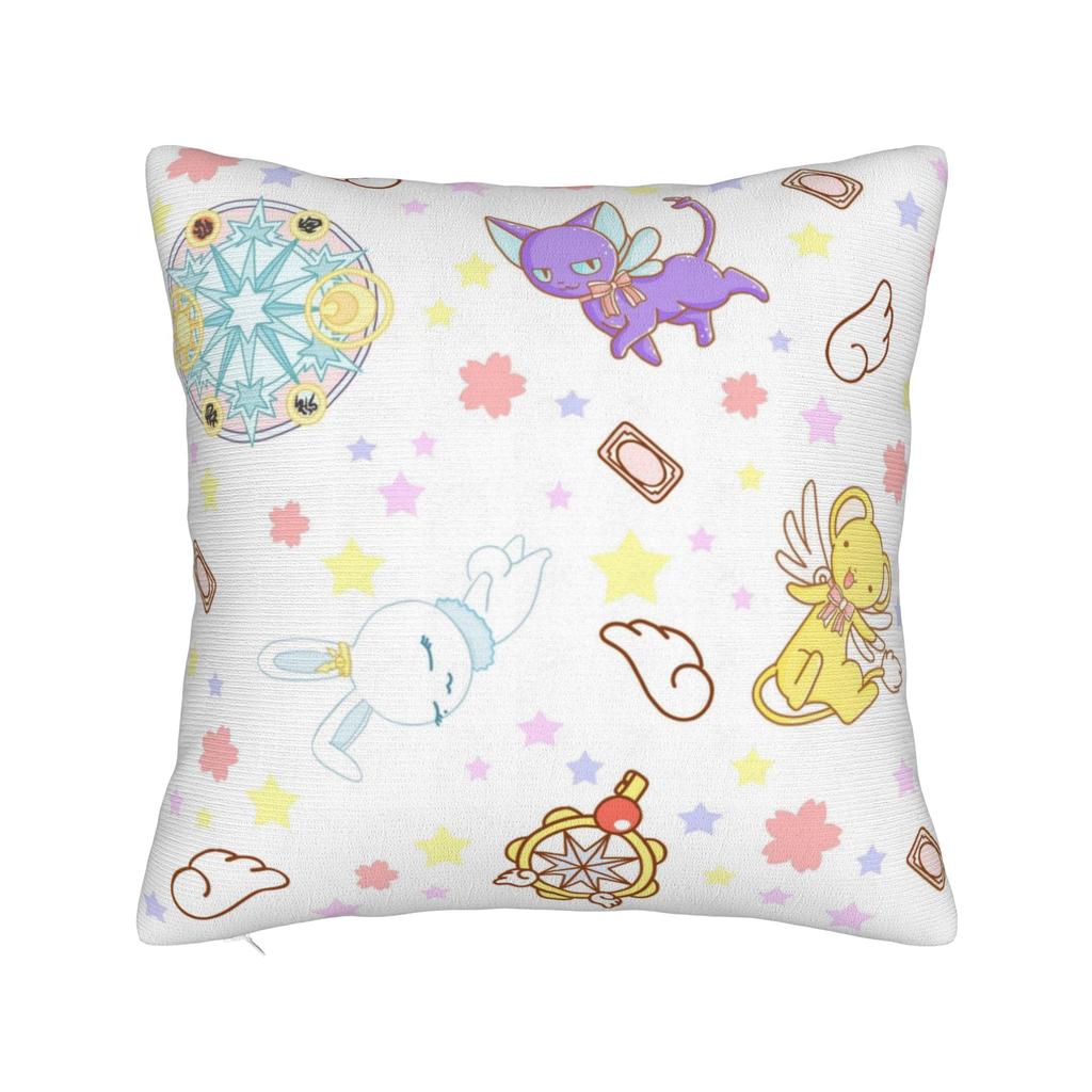 Cardcaptor Sakura Flower Pillowcase Polyester Cushion Cover Decoration Anime Cartoon Pillow Case Cover Home Wholesale 45*45cm