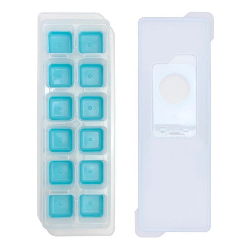Silicone 9/12 Grid Giant Silicone Ice Cubes Square Tray Mold Orange Non-Toxic Durable Wine Ice Cube Bar Blocks Maker