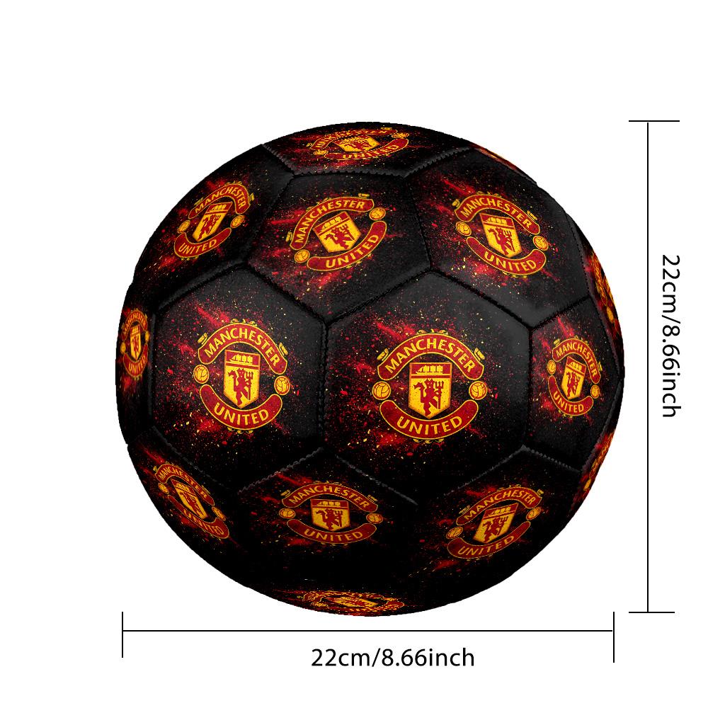 Manchester Crest Size 5 Football Machine-Stitched Indoor/Outdoor Universal Football Perfect Gift for Sports Enthusiasts
