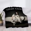 Luxury Fluffy Soft Microfiber Plaid Throw Blanket for Sofa Star  Anime Design Cute Child Billie Cover American Pop Singer Inspir