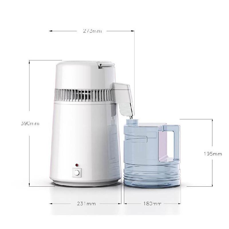Water Filter Dispenser 750W 4L Home Pure Water Distiller Medical Equipment Distiller Laboratory Disinfection Stainless Steel Water Distiller