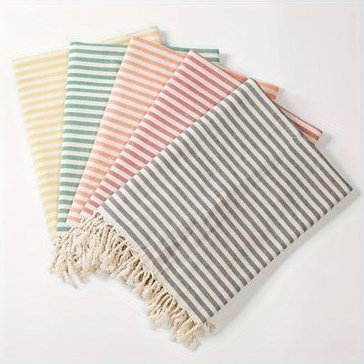 Extra Large Turkish Beach Towel  Striped, Lightweight  QuickDry for Pool, Swimming, Travel Camping Boho Style, High Color Fastness
