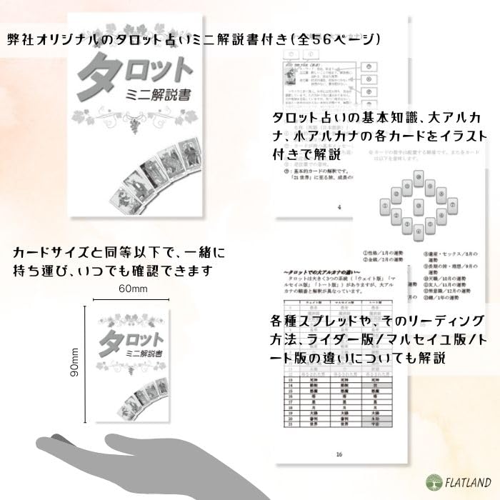 Egyptian Art Nouveau Tarot Reading Japanese Instruction Manual Authentic Tarot 78 Cards Tarot, Instructions, Included, Cards,