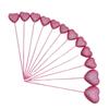 10pcs Love Heart Cake Toppers Red Pink Vase Picks Decor  Wedding Flower Bouquet