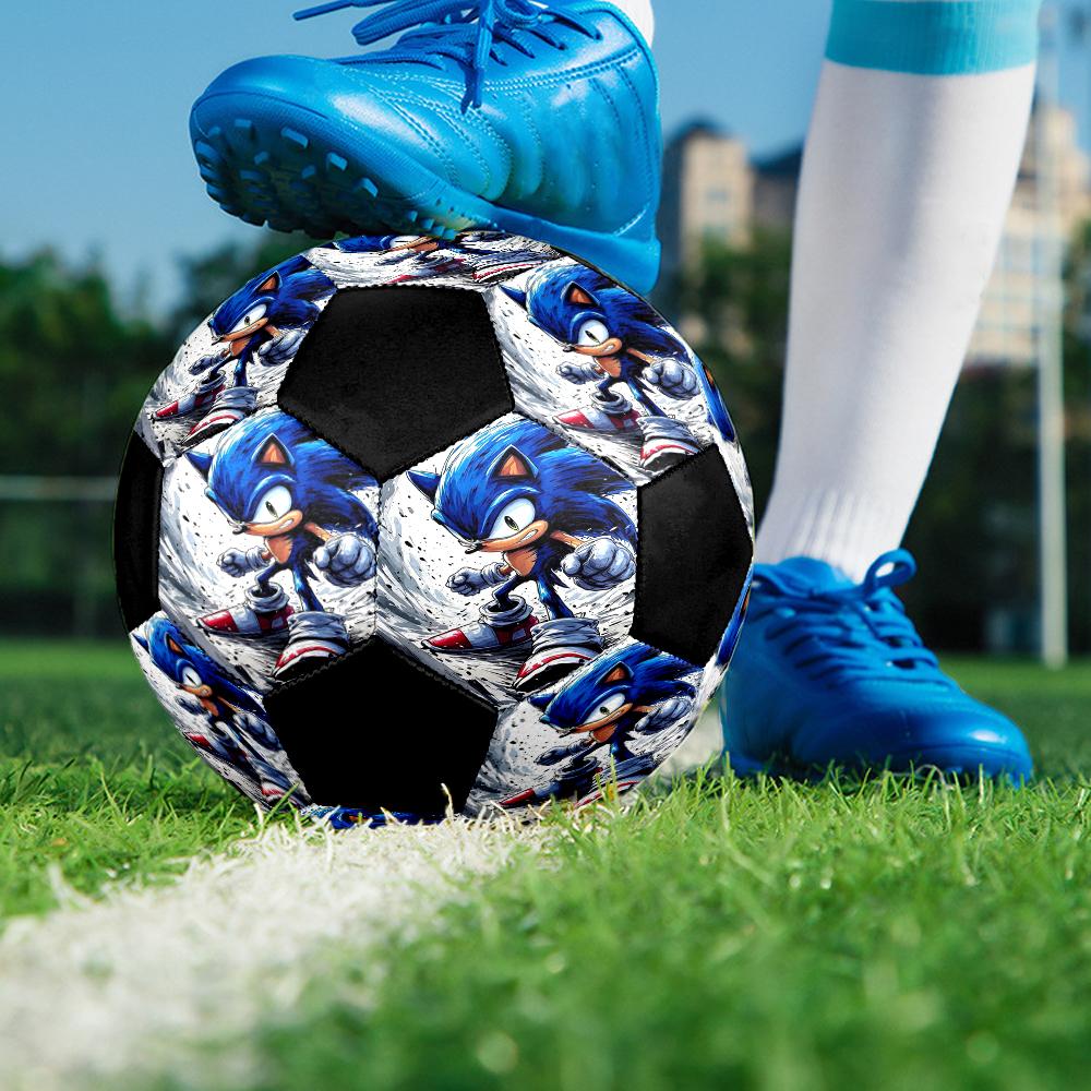 Sonic Theme Size 5 Soccer Ball, Suitable for Both Indoor and Outdoor Matches, a Gift Suitable for Everyone.
