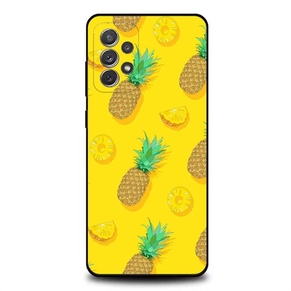Summer pineapple Phone Case For Samsung S25,S24,S21,S22,S23,S30,Ultra,S20,Plus,Fe,Lite,Note,10,9,5G Black Cover