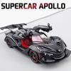 1:24 Apollo IE EVO Sportwagen Spielzeugmodelle Legierung Druckguss Mini-Supersportwagen Sound Licht Türen Öffnen Rückzieher für Kinder Geschenke