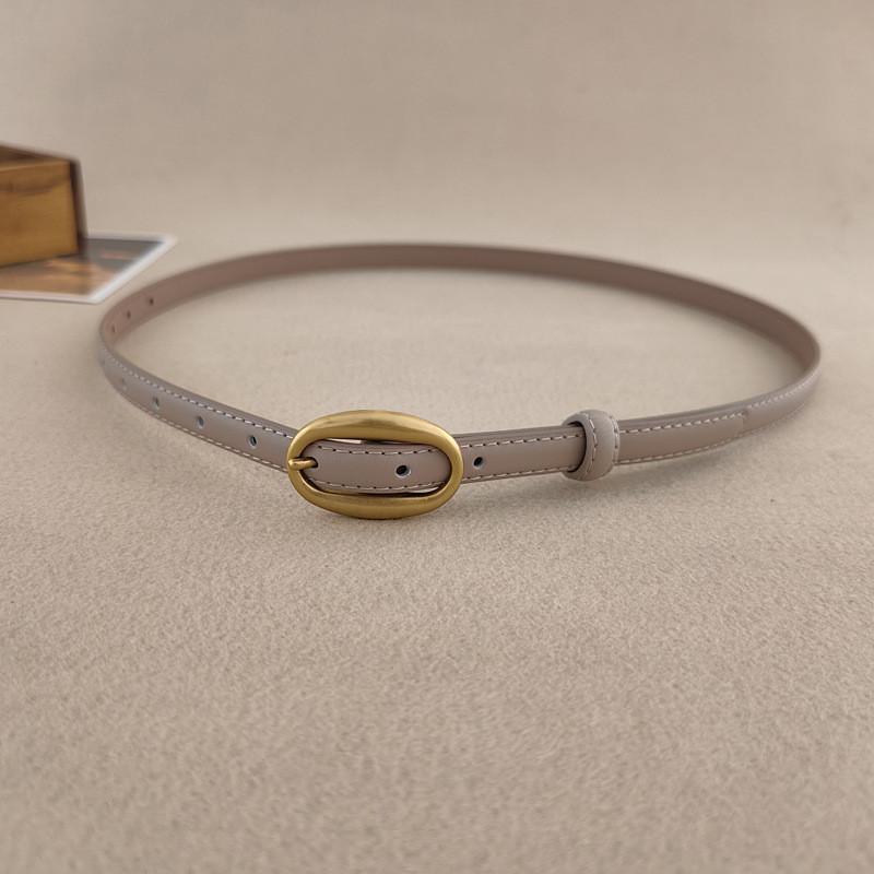 Solid Leather Color Waist Belt With Simple Design For Everyday Office And