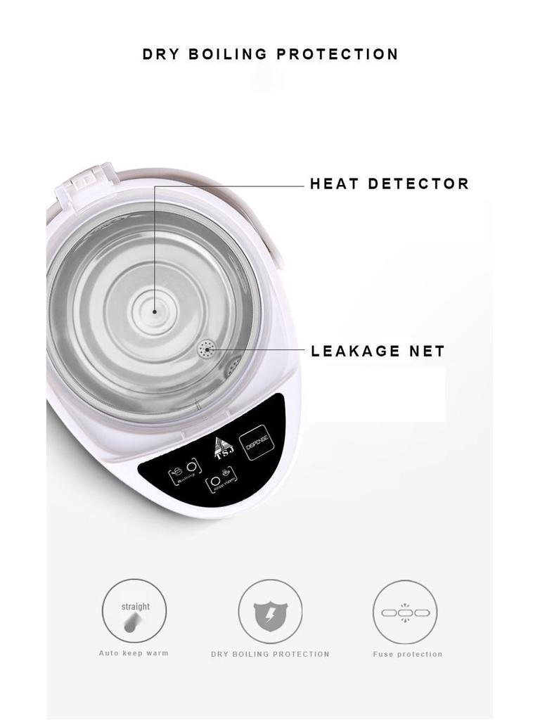 Hervidor Eléctrico TSJ 110V/220V Acero Inoxidable con Aislamiento Doméstico y Función de Temperatura Constante