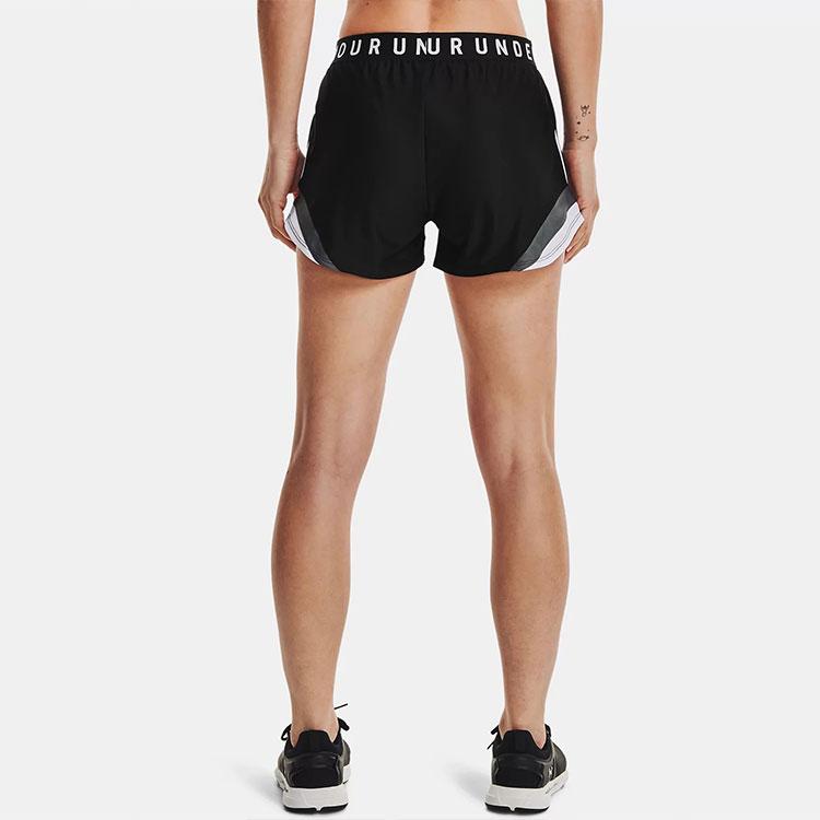 Under Armour Play Up 3.0 Tri Color Logo Training Shorts Women Shorts Black 1360940-001