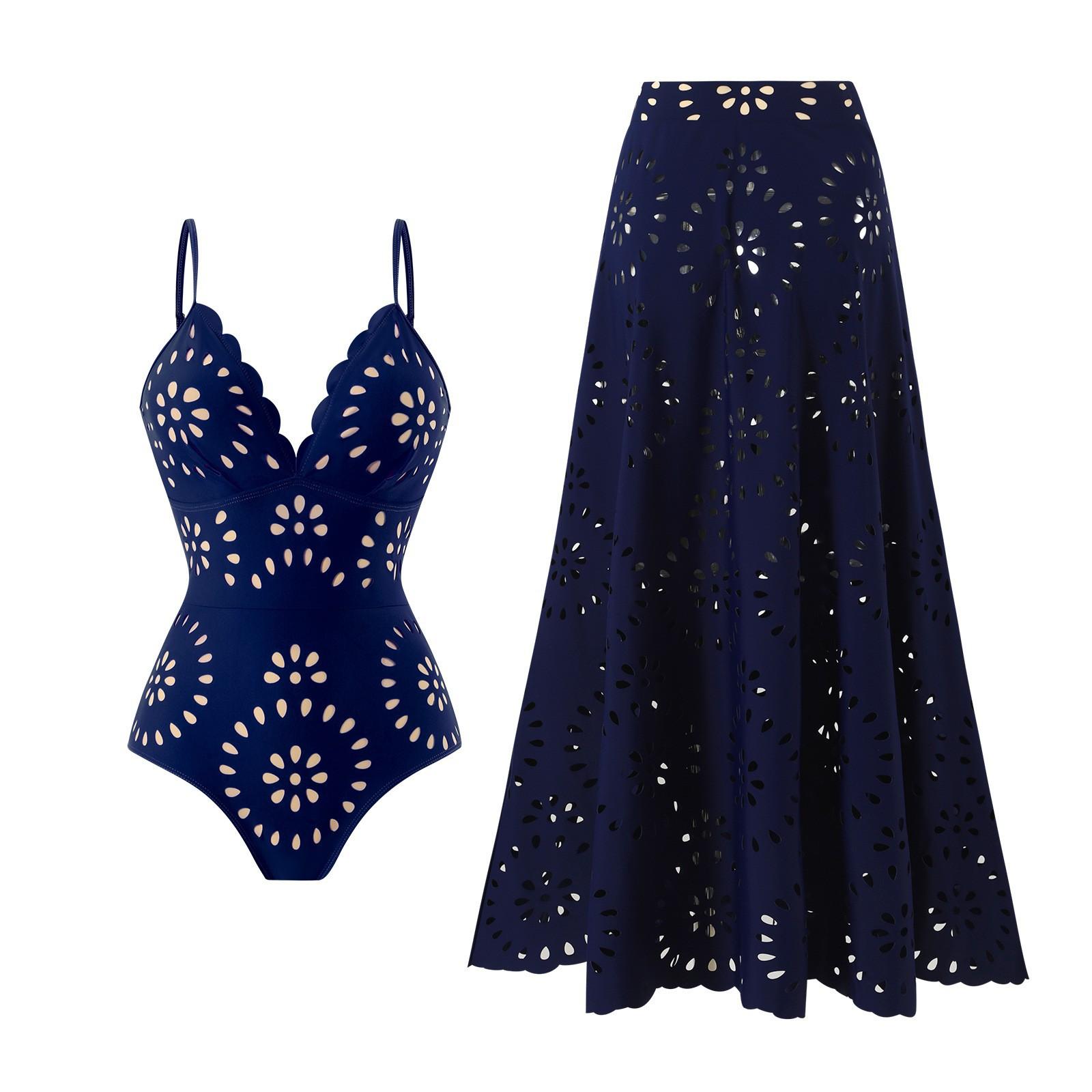 European and American sexy hollow one-piece