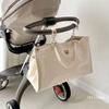 Changing Bag Embroidered Bear Mother and Baby Bag Canvas Tote Tote Bag Going Out Fashion Large Capacity Mom Bag