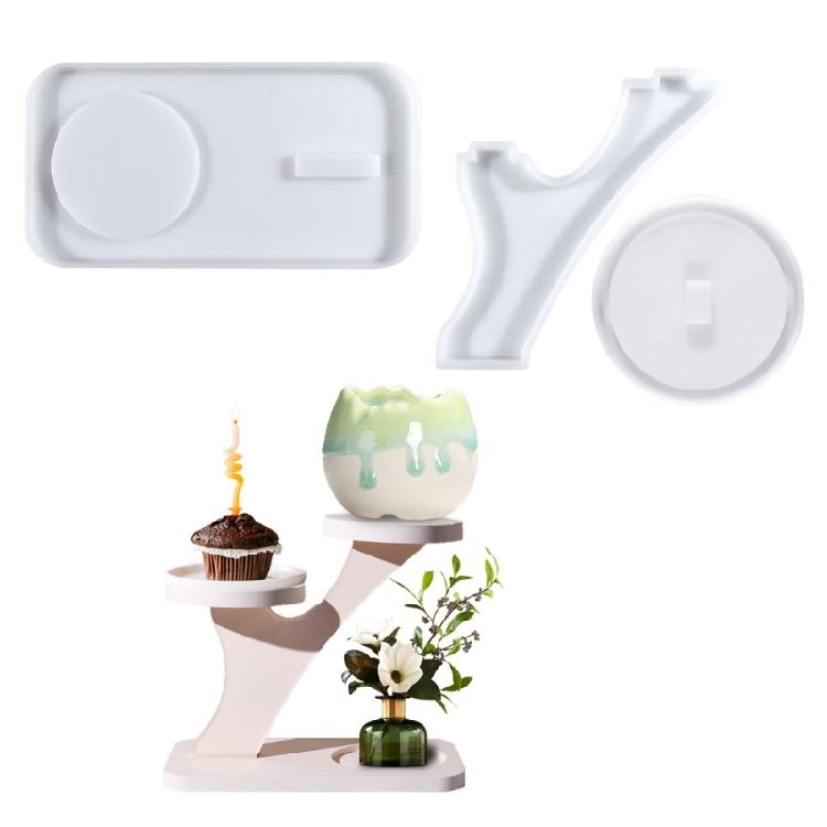 Craft Molds Candle Bracket Molds Splicing Bracket Shape Crafting Molds Cuteness Candle Holder Molds for Table Decorating 1