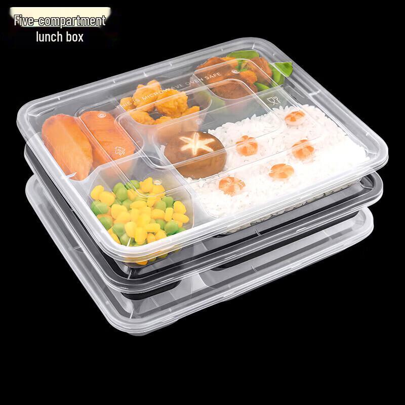 

Disposable 5-Compartment Meal Prep Containers