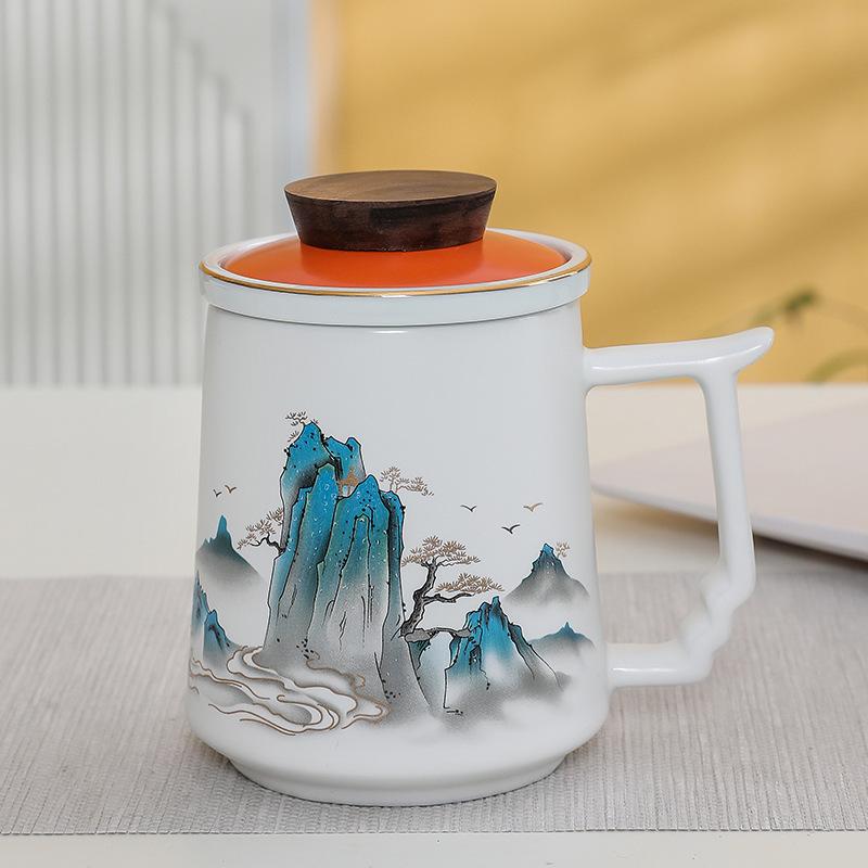 Premium Ceramic Mug with Custom Logo - Gift for Annual Company Event or Cultural Souvenir