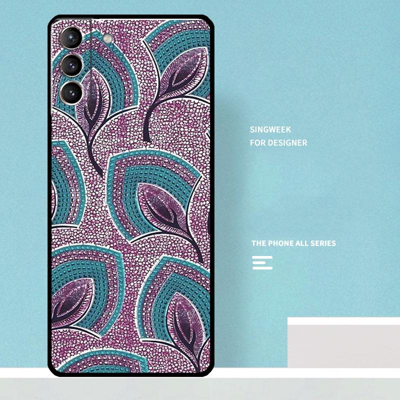 African Wax Fabric Case For Samsung Galaxy S25 Ultra S25 FE S20 S21 S22 S23 Plus S9 S10 S24 Ultra Phone Cover