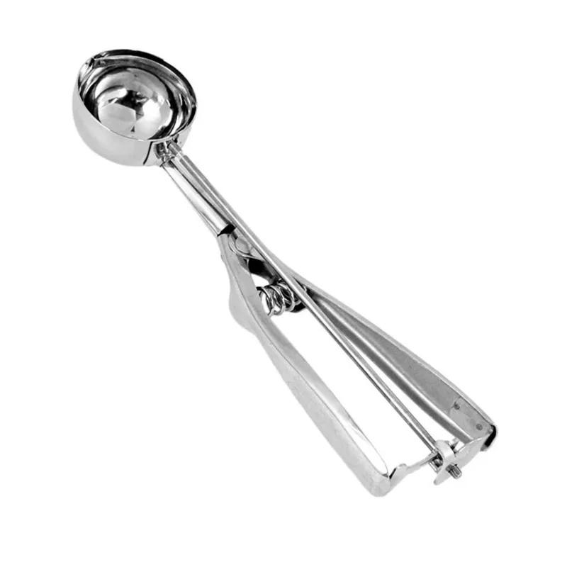 

Ice Cream Scoop Stainless Steel Cookie Dough Scooper for Fruit Melon Baller Digging Ball Kitchen Confectionery Tool Accessories 4CM чёрный