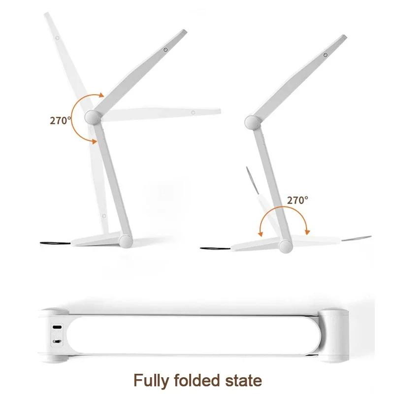 LED Table Lamp Fixture Stand Lamp Office Rechargeable Touch Stepless Dimming Night Light Cabinet Closet Wardrobe Desk Light