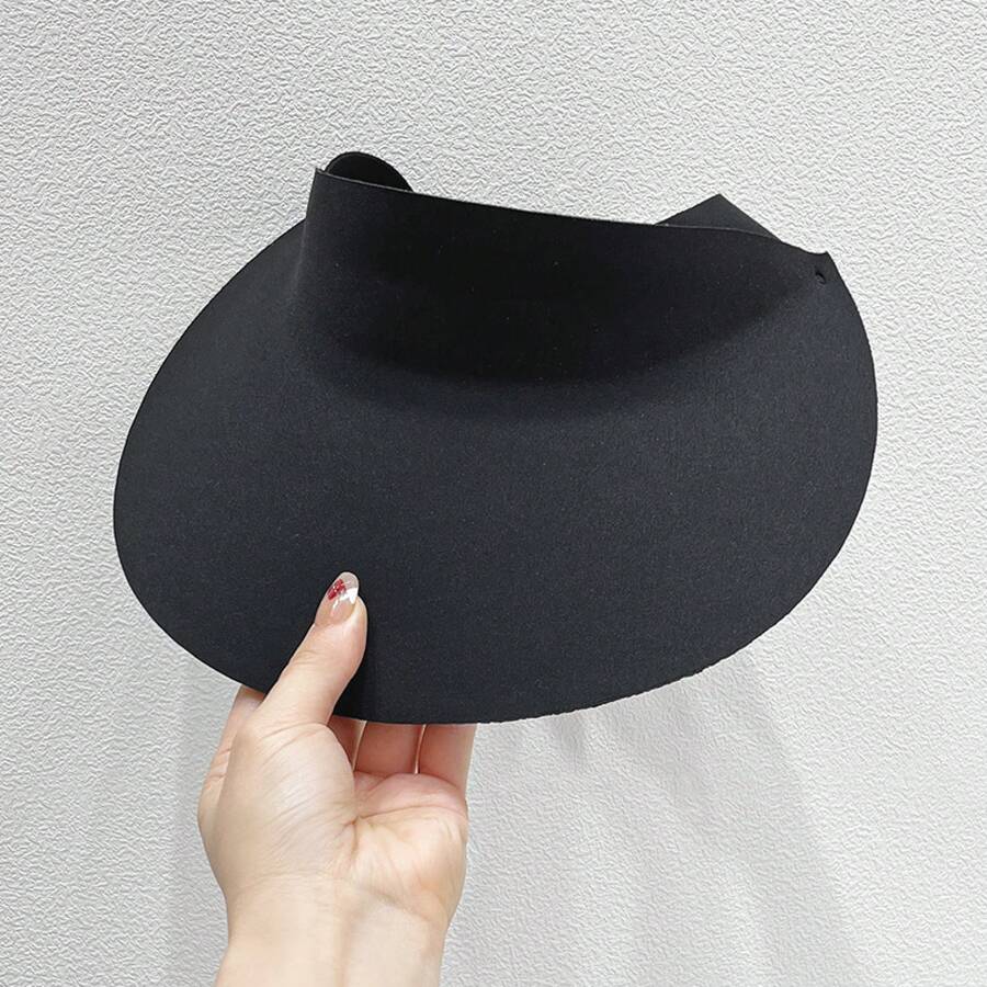Womens UV Protection Sun Visor Hat With Extra Large Brim Adjustable Breathable Polyester For Outdoor Cycling Beach