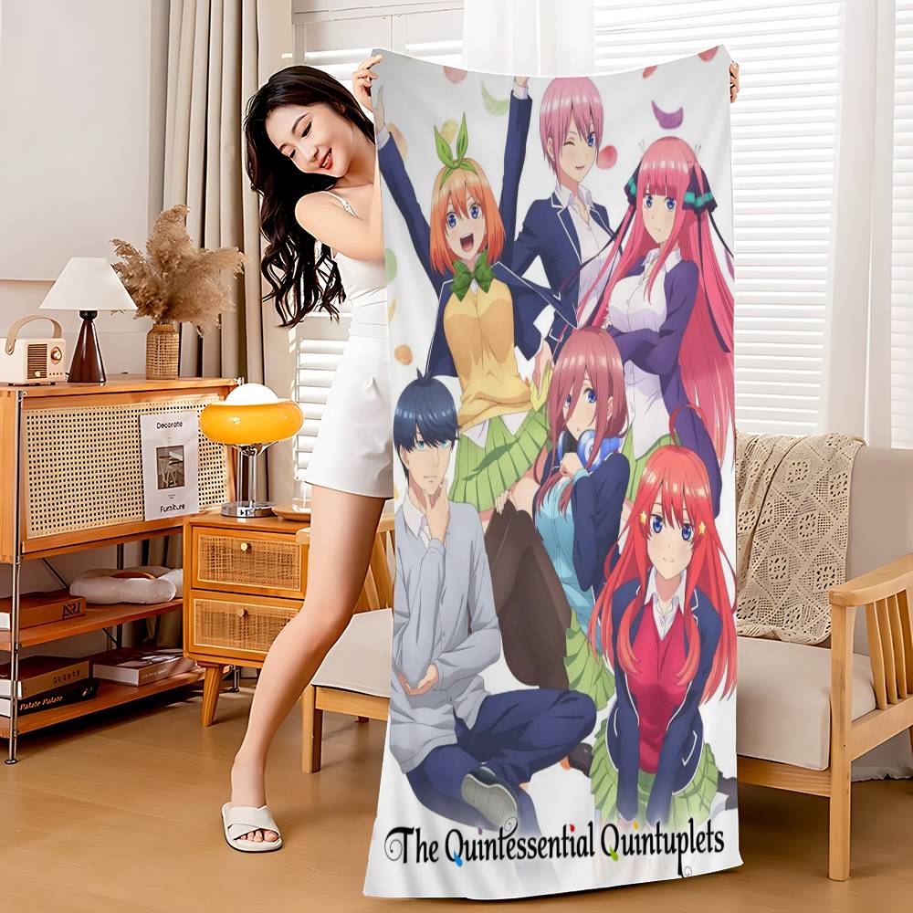 Anime Q-Quintessential Quintuplets Microfiber Beach Towel Absorbent Quick dry Soft Yoga Swimming Resort Mountain Climbing Towel