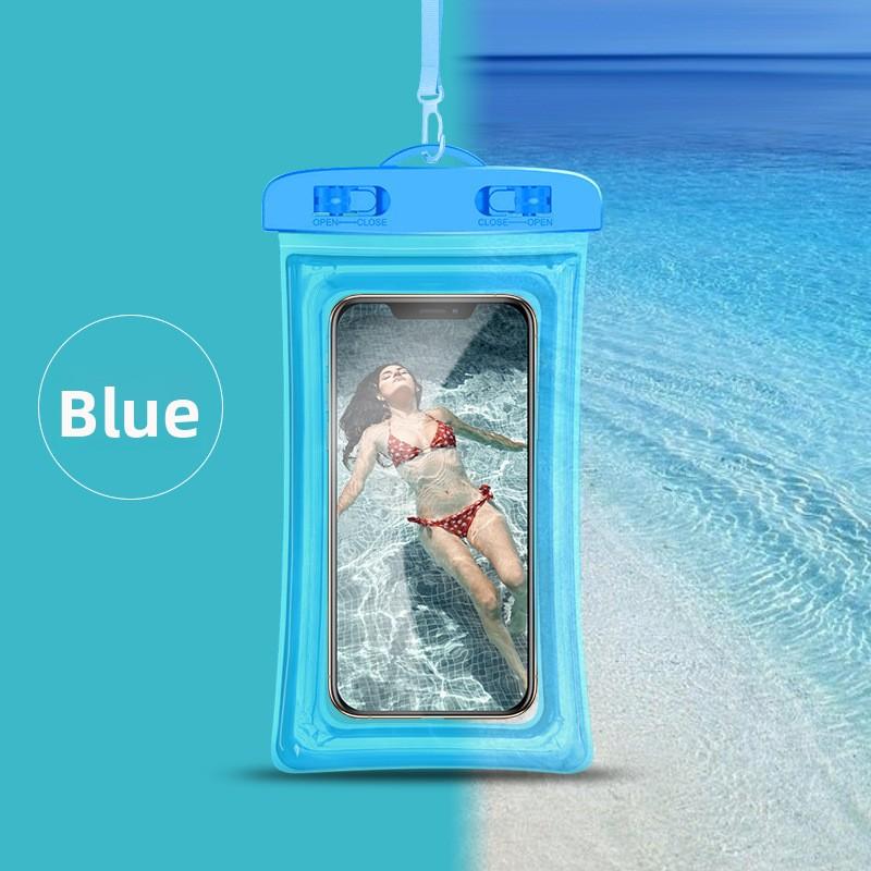 PVC Transparente Wasserdichte Handytasche Leuchtende Touchscreen-Trockentasche mit Siegelverschluss zum Schwimmen Tauchen Heiße Quelle Rafting