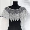 Sophisticated Black Sequins Cape Collar Elegant Party Neckwear Luxurious Bridal for Fashion Females