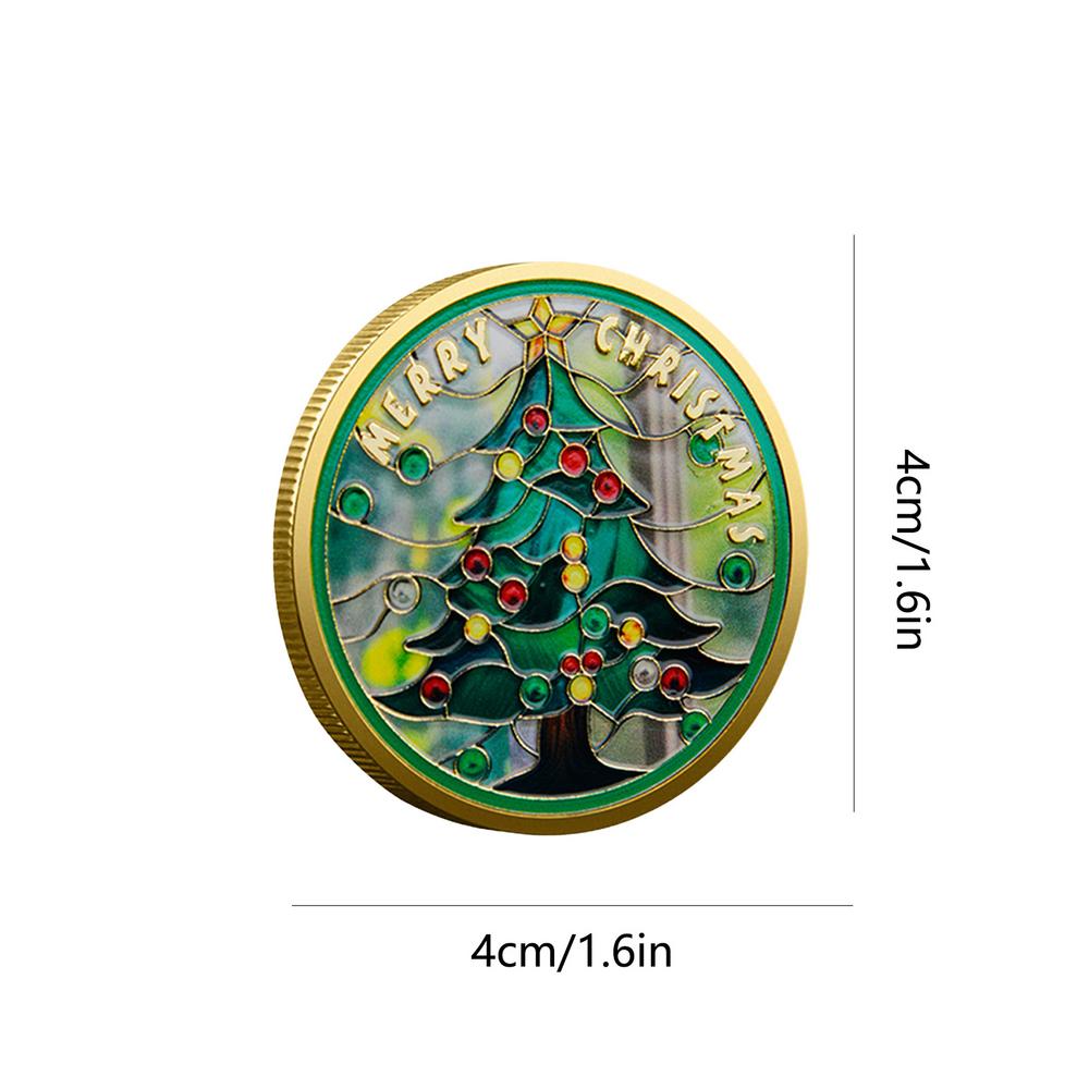 

Монета Рождественская елка Санта-Клаус Памятная монета Счастливого Рождества Коллекционная монета Вызов Монета Сувенирная монета Металл