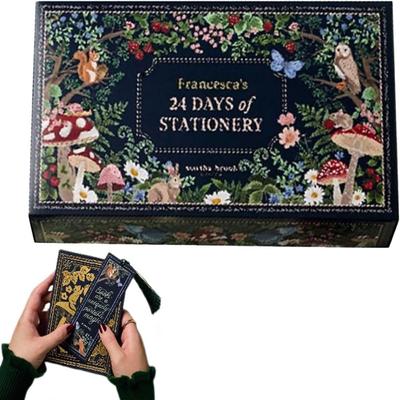 Winter Woodlands Design Christmas Countdown Calendar Stationery Supplies 24 Days Stationery Advent Calendar Festival Decoration