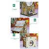 Illuminated Christmas Ornament Wood House Figurine Ornament Desktop Decorations for Holiday Decorations or Gift