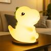 Dinosaur Shape Silicone Night Light Cartoon USB Charging LED Night Lamp Soft Rechargeable Touch Sensor Lamp Sleep Accompanying