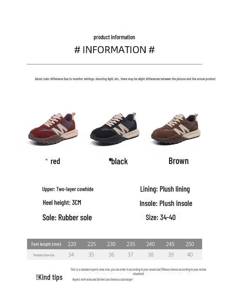 Dexun Women's Genuine Leather Velvet Running Shoes - 2024 Winter Collection: Lightweight, Versatile, Casual Sports Sneakers.