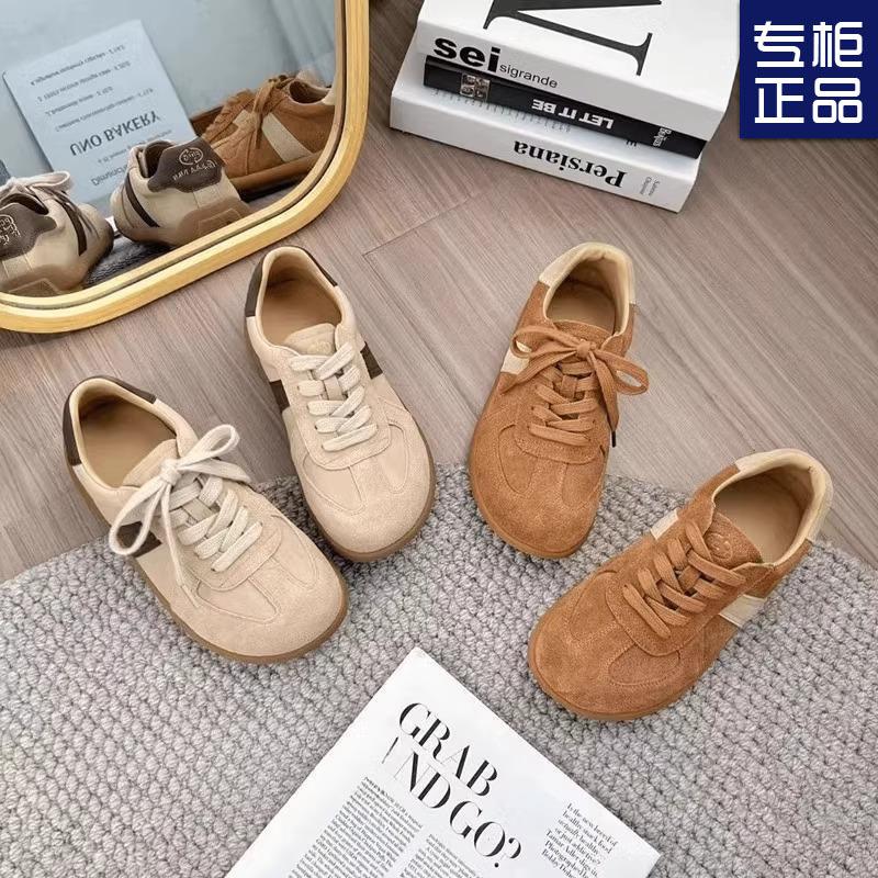 Round head doll head German training shoes women's spring and autumn new flat-soled Forrest Gump shoes casual sports board shoes women's shoes