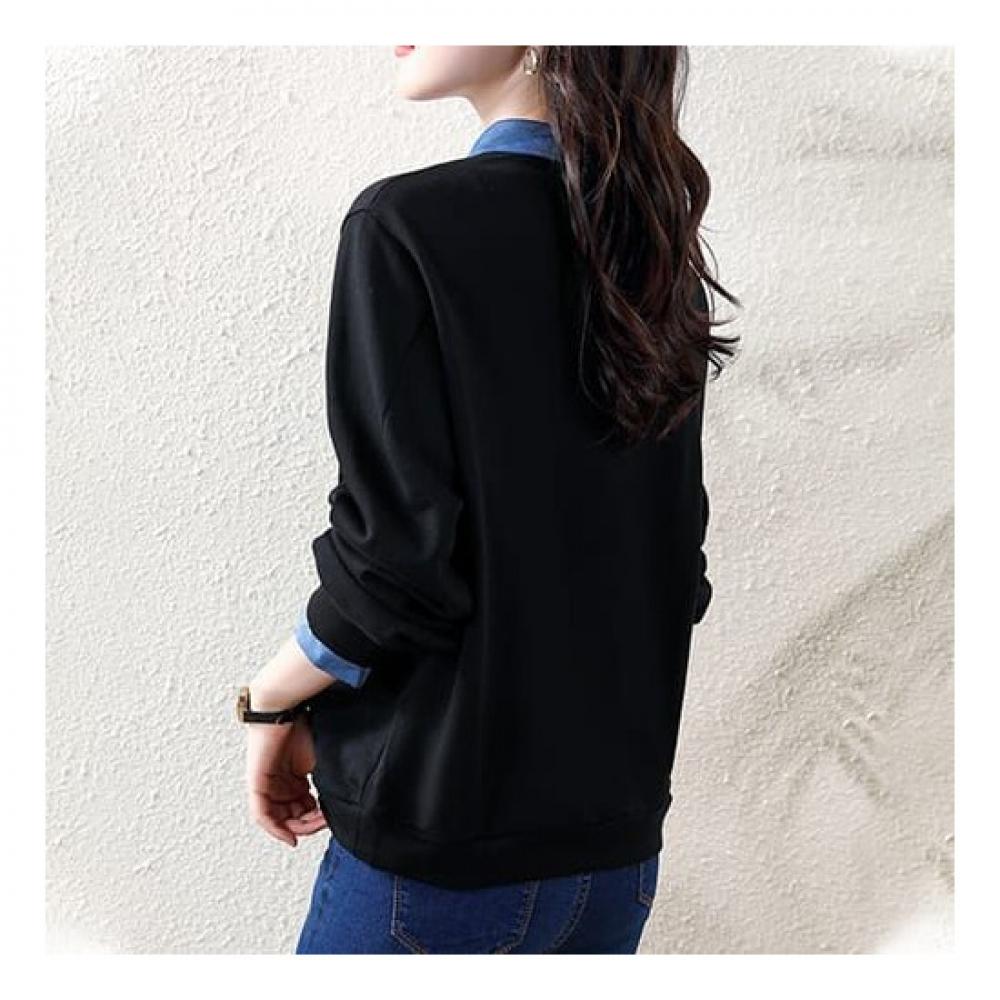 Navava Men Casual Fleece Long Sleeve Collar Sweatshirt Nt2031