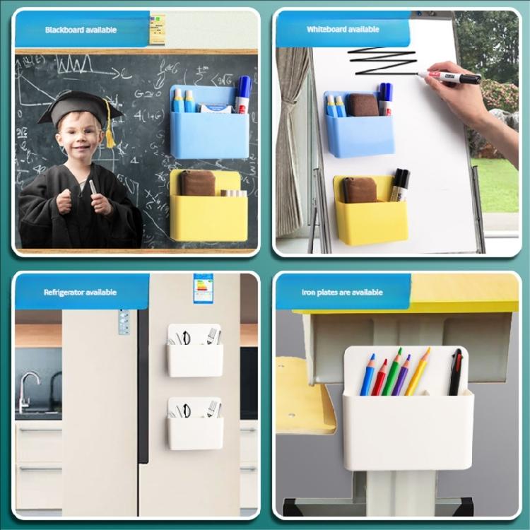 2 Pcs Magnetic Office Storage Box Magnetic Pen Holders Magnetic Dry Erases Marker Holders For School Home Use