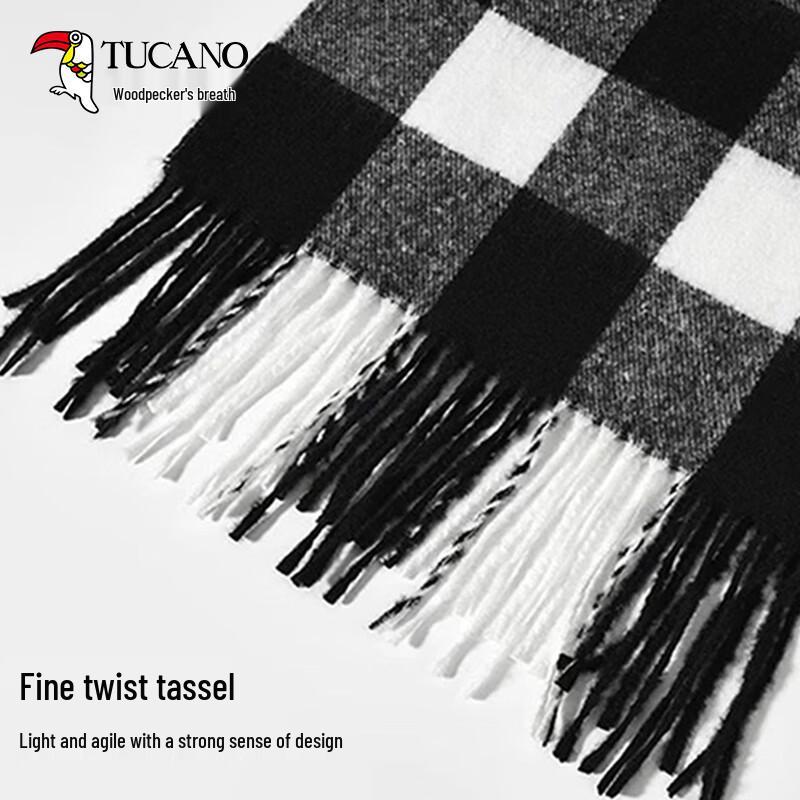 Woodpecker Unisex Autumn Winter Plaid Scarf
