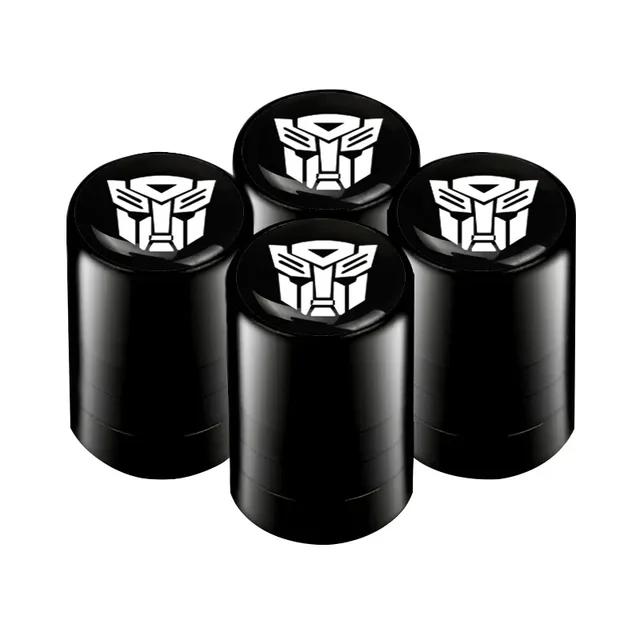 AAYQ1 4Pcs Car Tire Valve Stem Caps Transformers Emblem Car Wheel Tires Valves Tyre Stem Air Caps Airtight Cover Motorcycle Accessoire