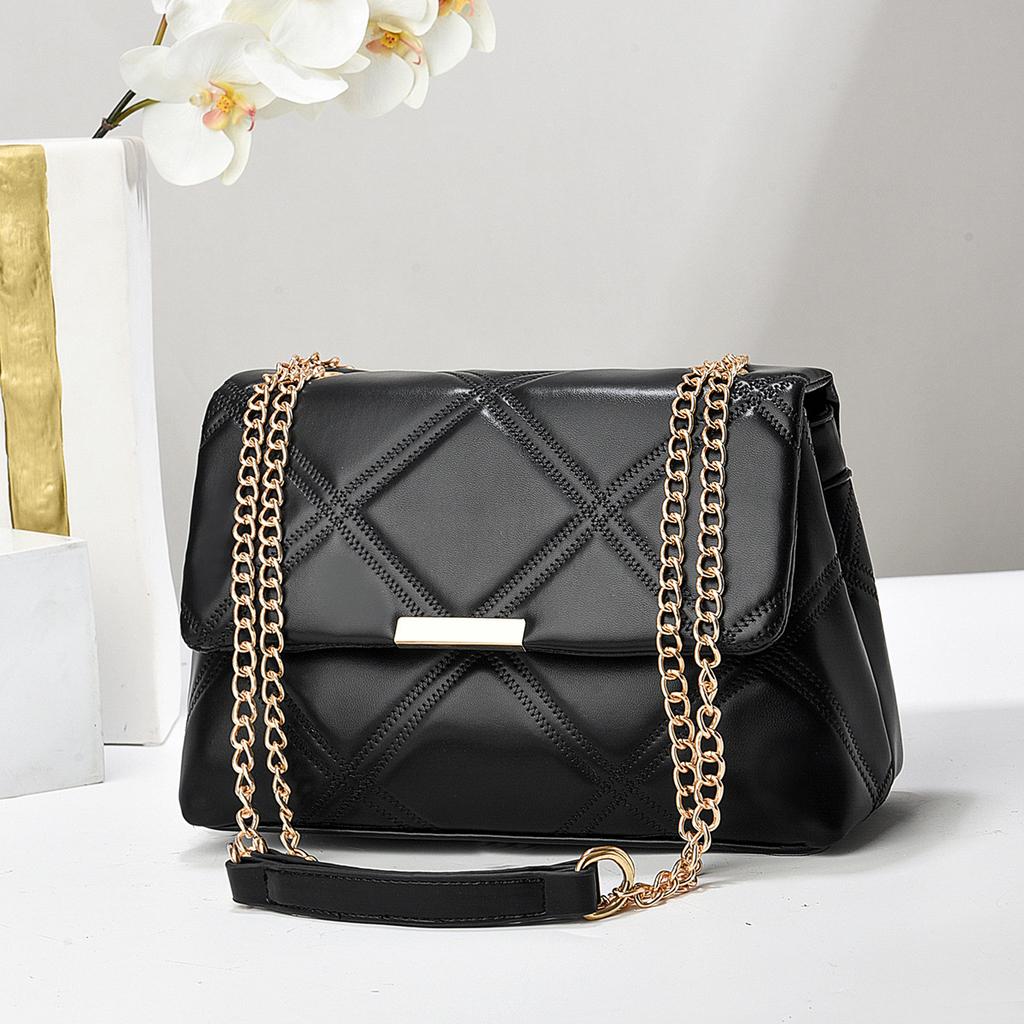 New Women's Bag Women's Quality Single Shoulder Crossbody Underarm Bag Candy Color Fashion Chain Small Square Bag
