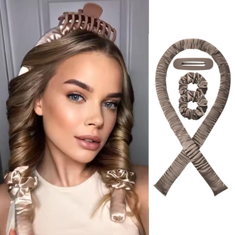 Fashion Potable No Heat Hair Curler Heatless Curling Rod Headband Hair Rollers Silk Curl Sleeping Lazy Soft Curlers Styling Tool