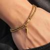 Punk Stainless Steel Rivet Pendant Bracelets for Men Boys Hiphop Classic Waterproof Bracelets Daily Commute Jewelry Accessories