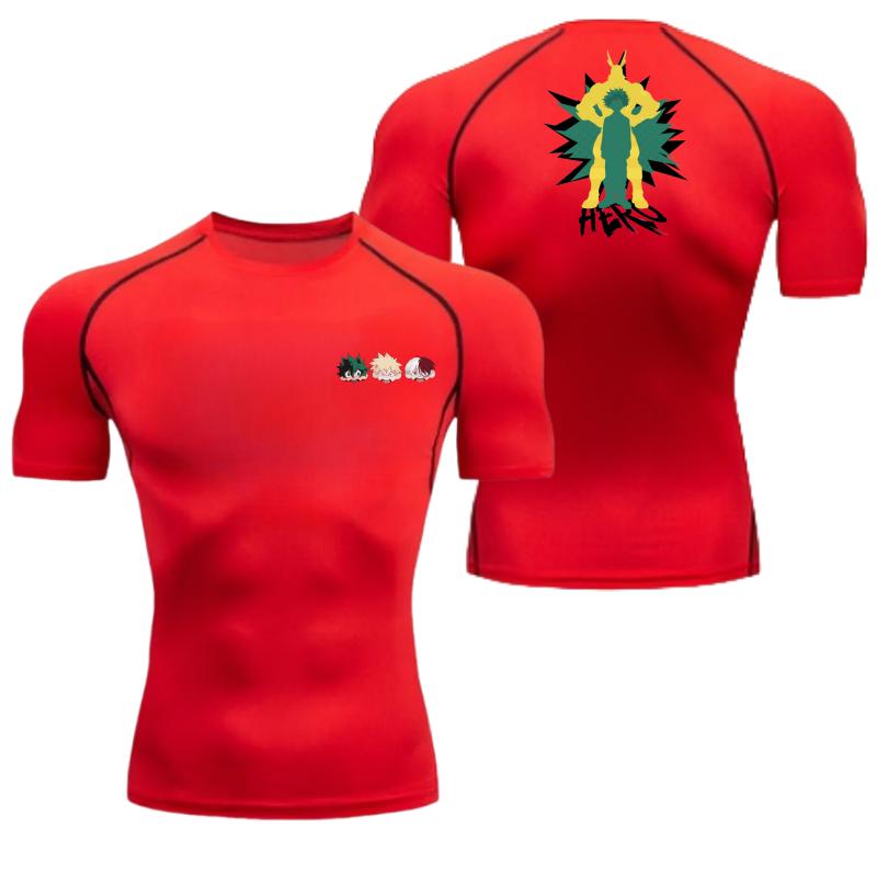Fitness Sportswear Teenagers Tshirt All Mightmen Graphic Tops Tight Training Clothes Boys Compression Running Basketball Clothes