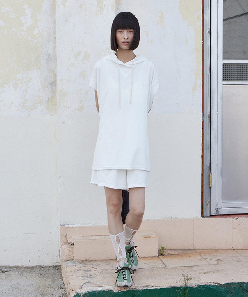 Monokeulom Terry Crop Top (White)