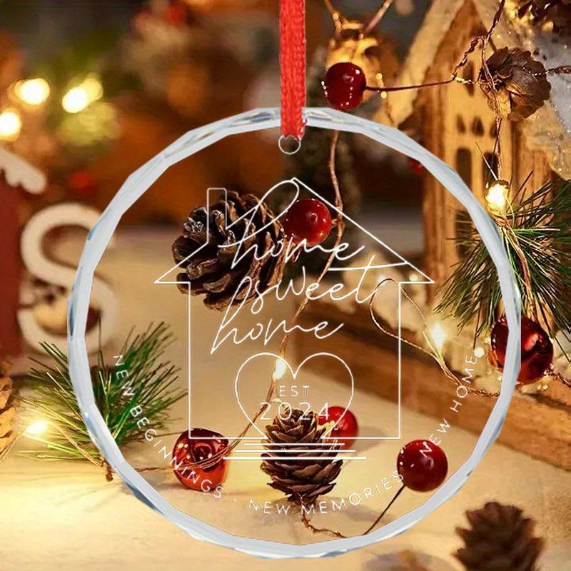 1pc/2pcs House Warming Gifts for New Home Housewarming Christmas Ornaments for Decorations First Christmas In Our New Home Gift Ideas