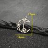 2025 Stylish Stainless Steel Moon Flower Cut-out Earrings for Women